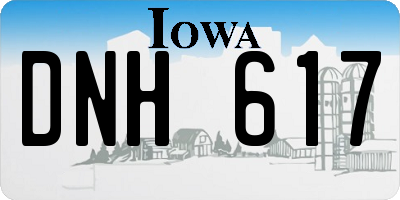 IA license plate DNH617