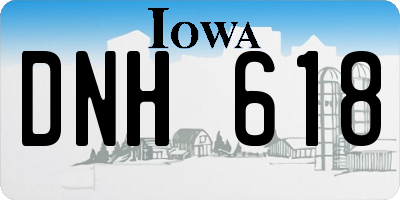 IA license plate DNH618