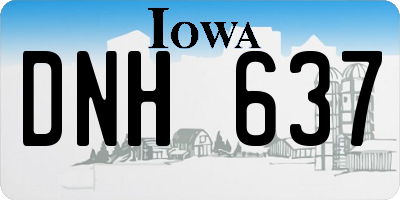 IA license plate DNH637