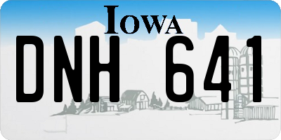 IA license plate DNH641
