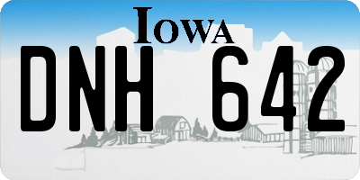 IA license plate DNH642