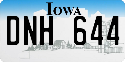 IA license plate DNH644