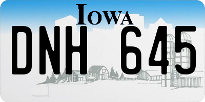 IA license plate DNH645