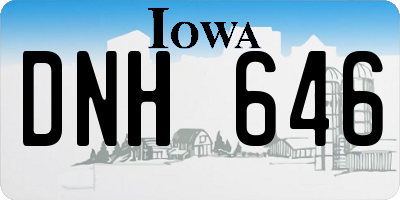 IA license plate DNH646