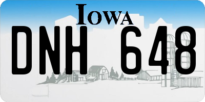 IA license plate DNH648