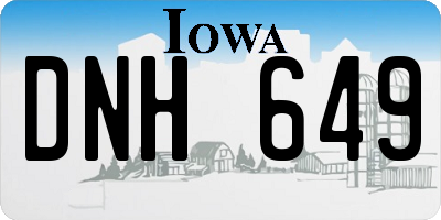 IA license plate DNH649