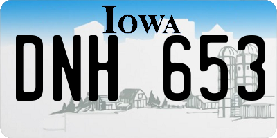 IA license plate DNH653