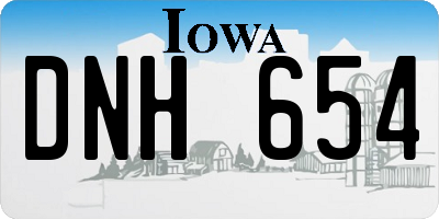 IA license plate DNH654