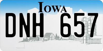 IA license plate DNH657