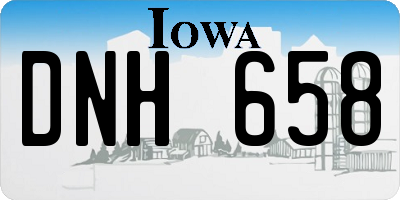 IA license plate DNH658