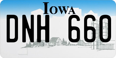 IA license plate DNH660