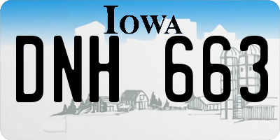 IA license plate DNH663