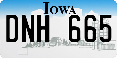 IA license plate DNH665