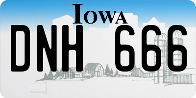IA license plate DNH666