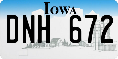 IA license plate DNH672