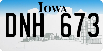 IA license plate DNH673
