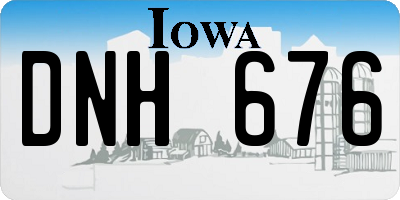 IA license plate DNH676