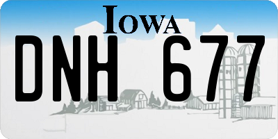 IA license plate DNH677