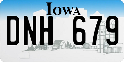 IA license plate DNH679
