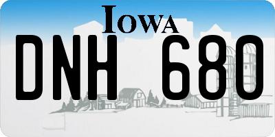 IA license plate DNH680