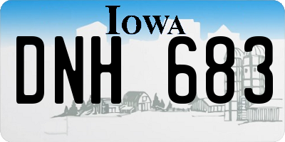 IA license plate DNH683