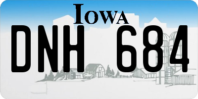 IA license plate DNH684