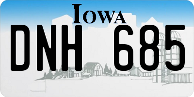IA license plate DNH685