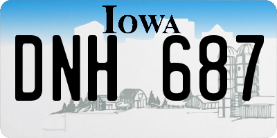 IA license plate DNH687