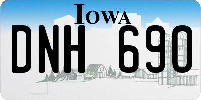 IA license plate DNH690