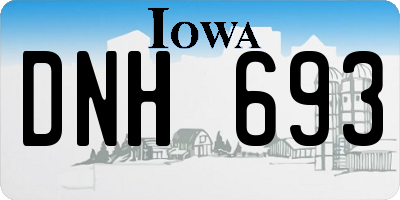 IA license plate DNH693