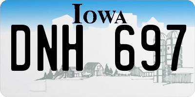 IA license plate DNH697
