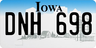 IA license plate DNH698