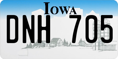 IA license plate DNH705