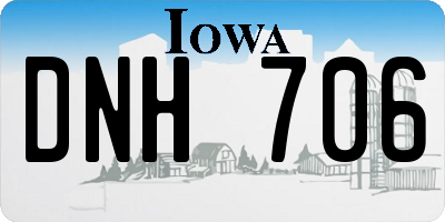 IA license plate DNH706