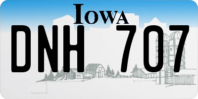 IA license plate DNH707