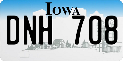IA license plate DNH708