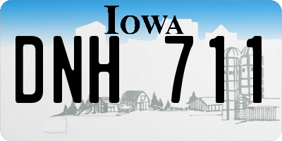 IA license plate DNH711