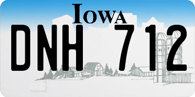 IA license plate DNH712