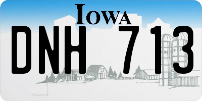 IA license plate DNH713