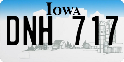 IA license plate DNH717