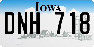 IA license plate DNH718