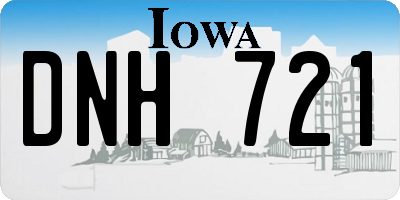 IA license plate DNH721