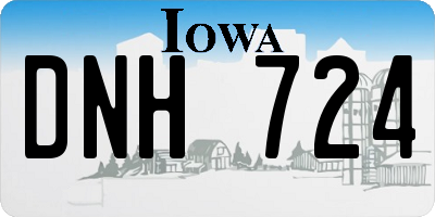 IA license plate DNH724