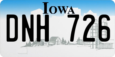 IA license plate DNH726
