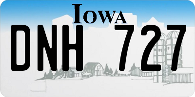 IA license plate DNH727