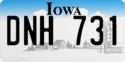 IA license plate DNH731