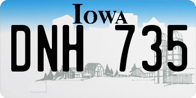 IA license plate DNH735