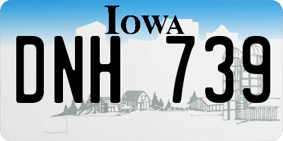 IA license plate DNH739