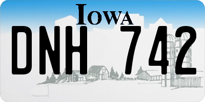 IA license plate DNH742