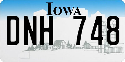IA license plate DNH748